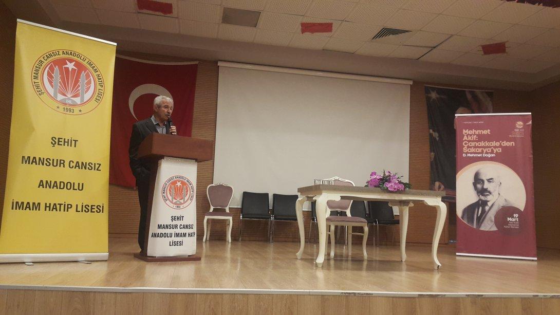 Yazar D.Mehmet DOĞAN İlçemiz Öğrencilerine "Çanakkale" Konulu Konferans Verdi.